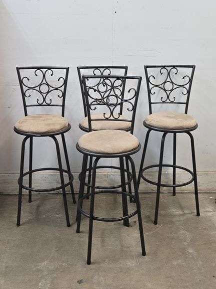 Set of 4 Modern Swivel Bar Stools