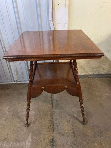 Vintage side table 23.5" x 23.5" x 29" tall