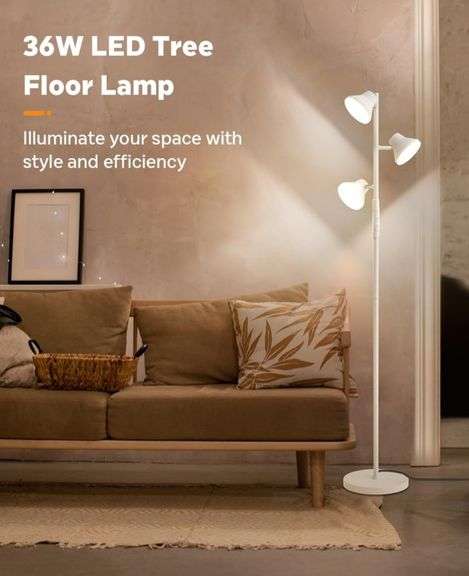 LED Rotating Floor Lamp NIB. 4B - Lil Dusty Online Auctions - All ...