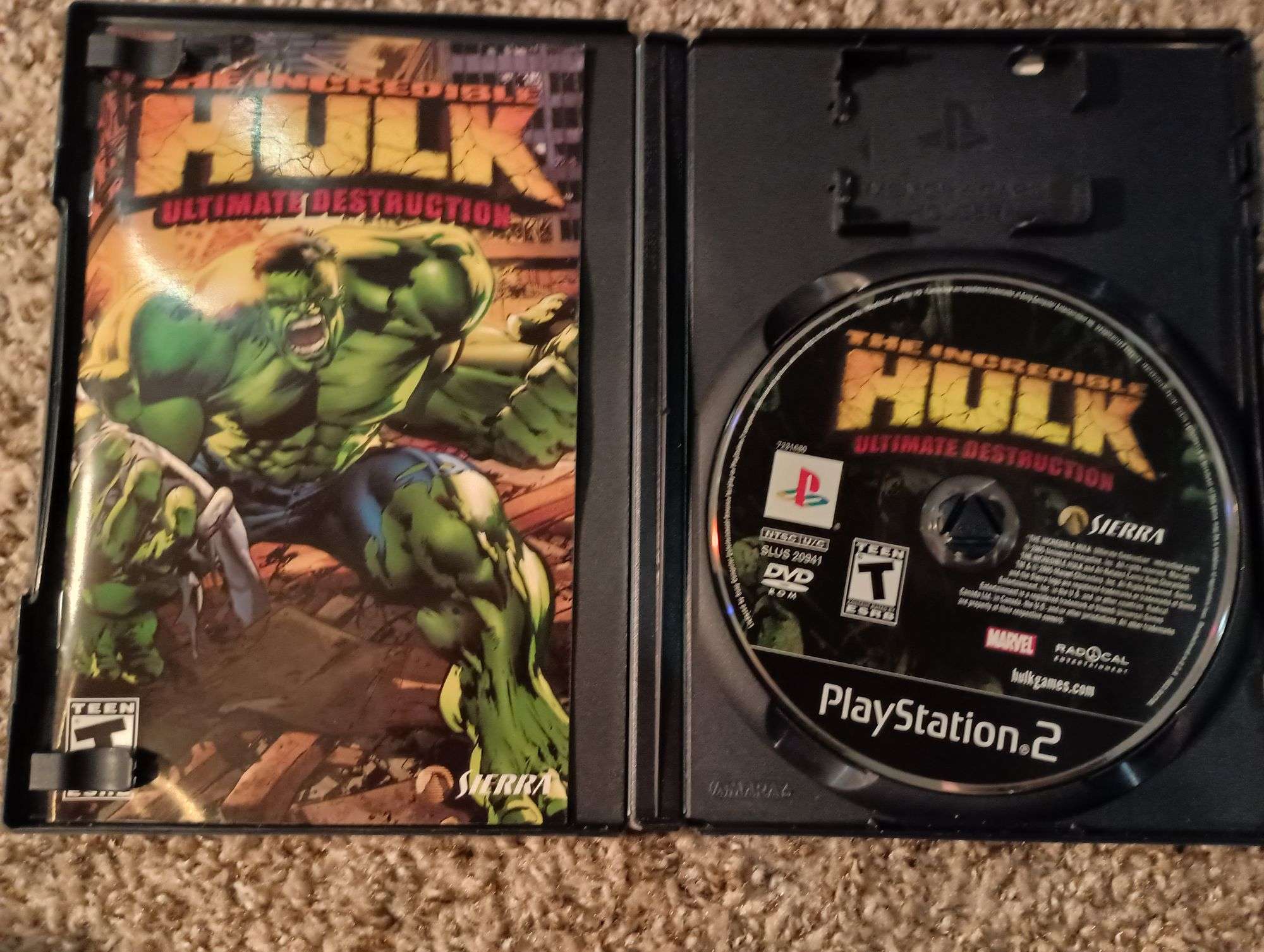 PlayStation 2 game the incredible hulk ultimate destruction - Lil Dusty  Online Auctions - All Estate Services, LLC, image size:2000x1506