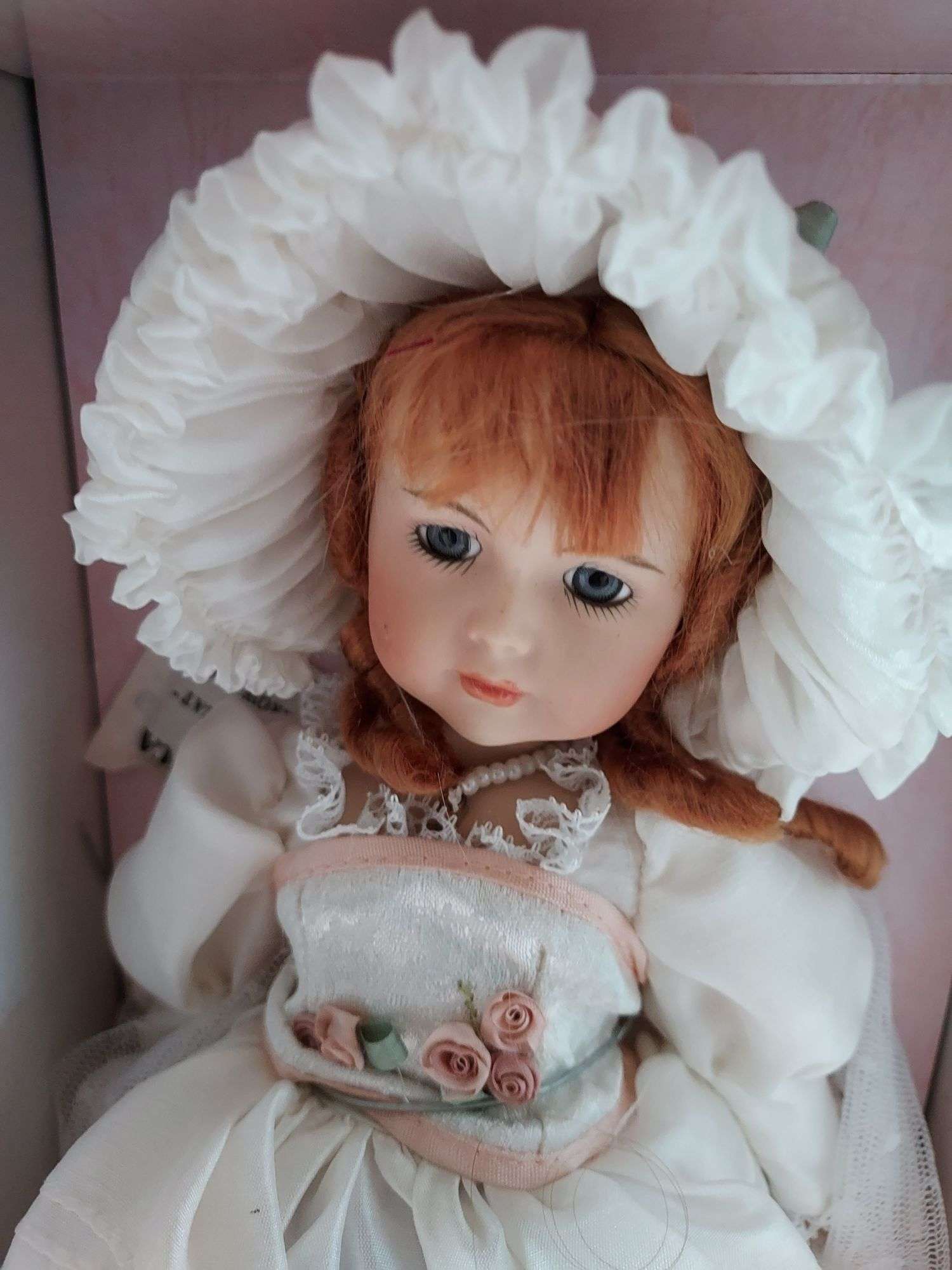 VICTORIAN TRADING CO - NORA REDHEAD PORCELAIN DOLL 156750 - Lil