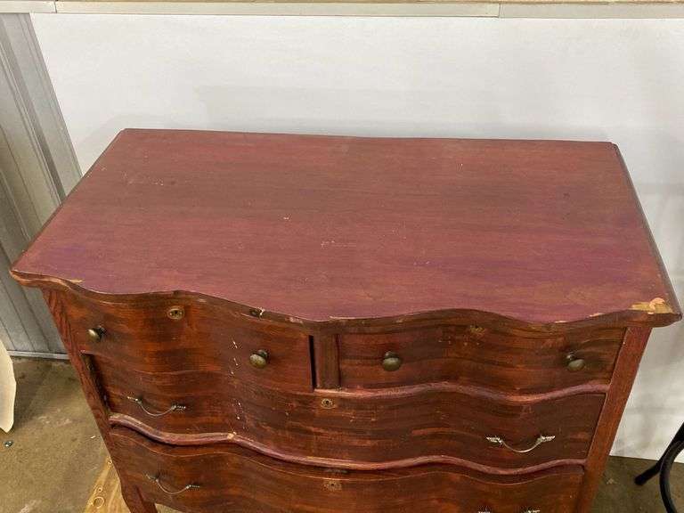 Vintage serpentine dresser 40" x 21" x 34" tall - Lil Dusty Online Auctions - All Estate Services, LLC Vintage serpentine dresser 40" x 21" x 34" tall - Lil Dusty Online Auctions - All Estate Services, LLC