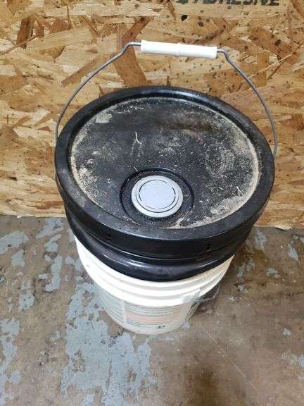 5GAL BUCKET OF MINERAL SPIRITS, MORE THAN HALF FULL, WITH EXTRA BUCKET