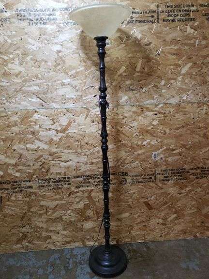 70.5" STAND ALONE LAMP, MISSING COLLAR FOR LAMPSHADE