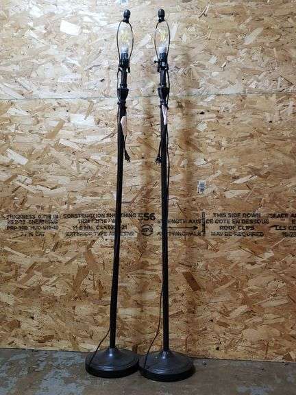 PAIR OF MATCHING LAMPS, 62" TALL