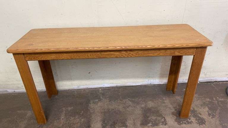 Oak sofa table 17" x 27" tall