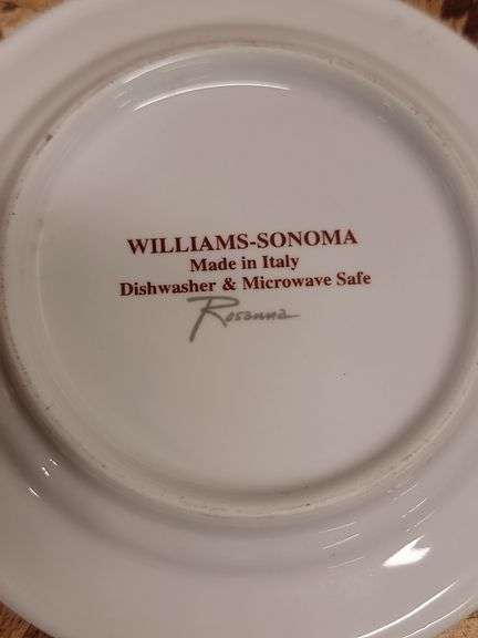 WILLIAMS-SONOMA FRUITS 8" & 6" PLATES. 18C