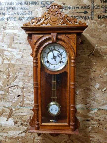 ANTIQUE ELGIN PENDULUM WALL CLOCK