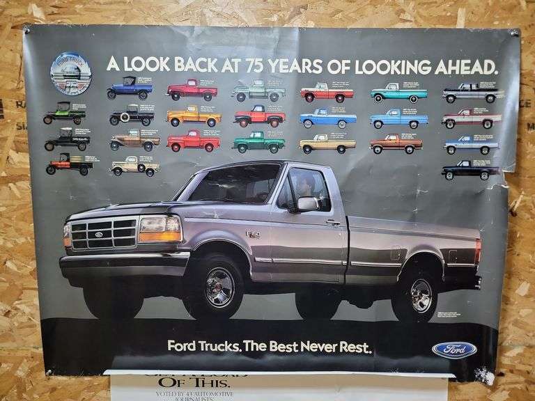 SET OF 3 VINTAGE FORD ADVERTISEMENTS / POSTERS. 00TOP