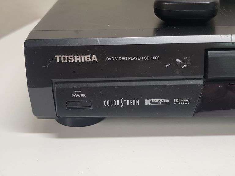 TOSHIBA DVD PLAYER (SD-1600) WITH REMOTE. 00E