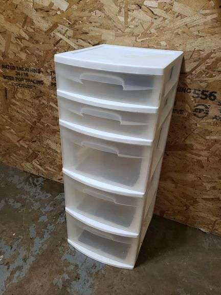 12.5"X14"X31" STERILITE STORAGE DRAWERS, 5 TIERED
