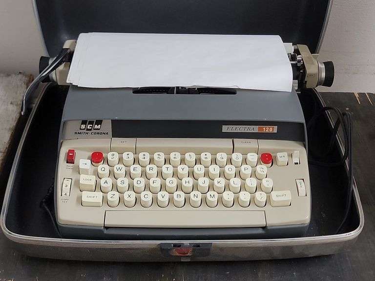 Smith-Corona Electra 120 Typewriter with Case. 5C
