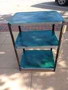 3 Tier vintage metal cart with wheels 20"×15"×28"