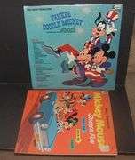 Vintage Near Mint 1969 Mickey Mouse Sticker Book & Sealed Yankee Doodle Mickey Record