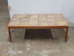 MCM Tile Top Wooden Coffee Table