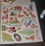 Vintage Near Mint 1969 Mickey Mouse Sticker Book & Sealed Yankee Doodle Mickey Record