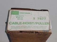 Craftsman Cable Hoist / Puller w/ Instructions. 8D