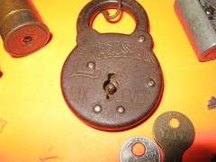 2 OLD LOCKS-EXCELSIOR SIX LEVER-EAGLE & MISC
