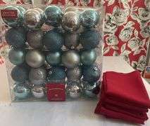 Box of 50 Ornaments and 12 Cloth Napkins