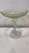 Cambridge Glass crystal nude Figurine stem compote. 1d
