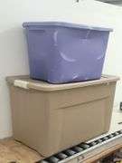 Set of 2 Storage Totes with Lids. 8A