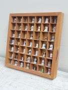 15x15 Display Case w/ Collectible Thimbles- Souvenir, Holiday & more. 4B
