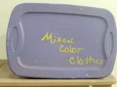 Set of 2 Storage Totes with Lids. 8A