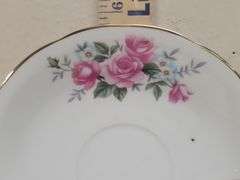 VINTAGE FLORAL TEACUPS & SAUCERS. 00C