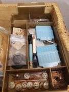 BASKET FULL OF SEWING SUPPLIES. 18A