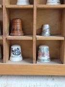 15x15 Display Case w/ Collectible Thimbles- Souvenir, Holiday & more. 4B