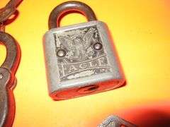 2 OLD LOCKS-EXCELSIOR SIX LEVER-EAGLE & MISC