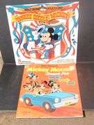Vintage Near Mint 1969 Mickey Mouse Sticker Book & Sealed Yankee Doodle Mickey Record