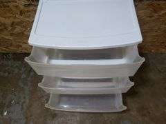 STERILITE STORAGE DRAWERS, 3 TIERED, 22"X15"X25"