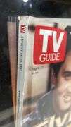 Three TV Guides with Elvis on covers in frame 1997 & 2000. 1a