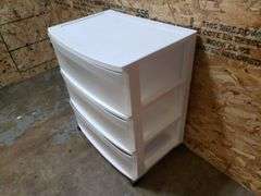STERILITE STORAGE DRAWERS, 3 TIERED, 22"X15"X25"