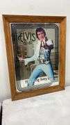 Framed vintage Elvis mirror. 1a