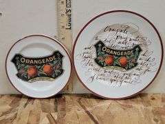 WILLIAMS-SONOMA FRUITS 8" & 6" PLATES. 18C