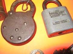 2 OLD LOCKS-EXCELSIOR SIX LEVER-EAGLE & MISC