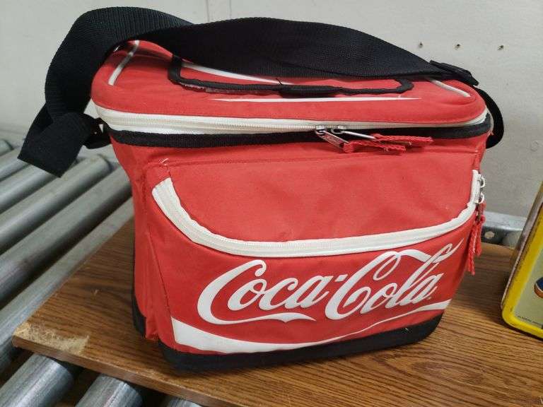 COCA-COLA SOFT SIDE COOLER AND VINTAGE SESAME STREET METAL LUNCHBOX. 3B