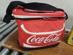 COCA-COLA SOFT SIDE COOLER AND VINTAGE SESAME STREET METAL LUNCHBOX. 3B