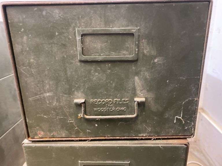 Set of 3 Industrial file drawers - each 11" x 24" x 8.5" tall