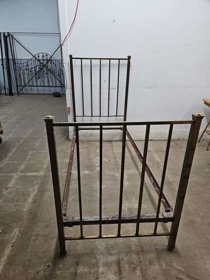 Brass twin bedframe