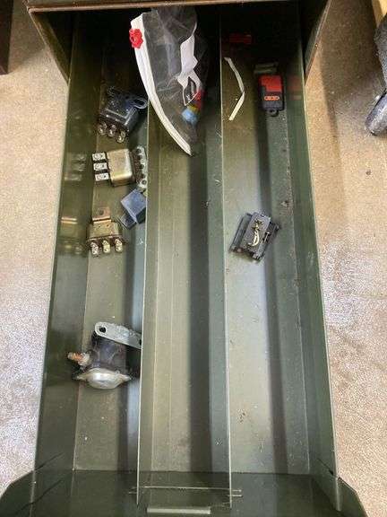 Set of 3 Industrial file drawers - each 11" x 24" x 8.5" tall with contents