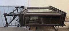 Vintage Ornate Black Carved Wood Display Case