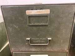 Set of 3 Industrial file drawers - each 11" x 24" x 8.5" tall with contents