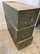 Set of 3 Industrial file drawers - each 11" x 24" x 8.5" tall