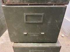 Set of 3 Industrial file drawers - each 11" x 24" x 8.5" tall