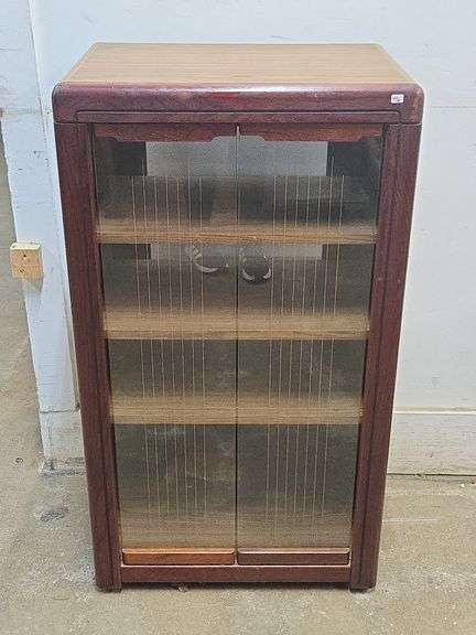 Rolling Mid Century Display Cabinet