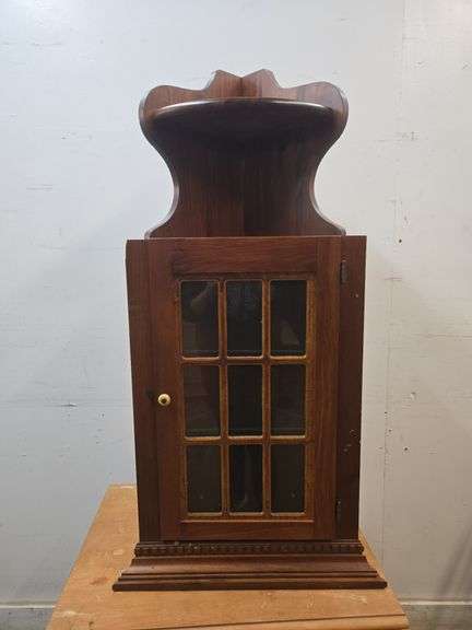 Vintage Hanging Corner Cabinet / Curio Cabinet