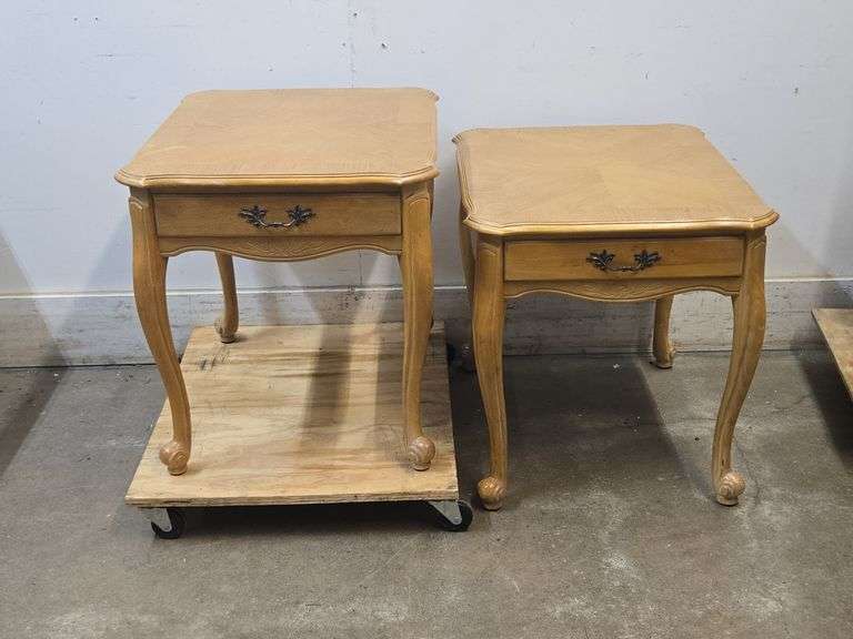Pair of Vintage French Provincial Style End Tables